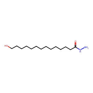 14-Hydroxytetradecanehydrazide structure