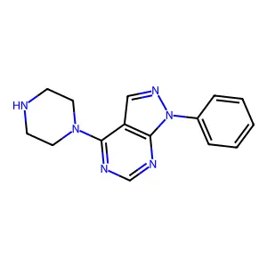 1-Phenyl-4-(piperazin-1-yl)-1H-pyrazolo[3,4-d]pyrimidine structure