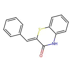 (2E)-2-benzylidene-4H-1,4-benzothiazin-3-one structure