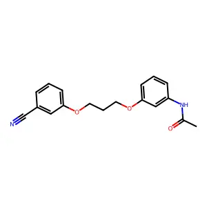 N-[3-[3-(3-cyanophenoxy)propoxy]phenyl]acetamide structure