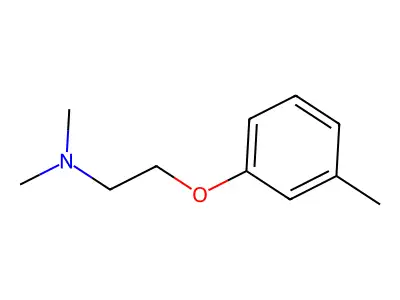 N,N-dimethyl-2-(3-methylphenoxy)ethanamine structure