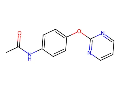 N-[4-(2-pyrimidinyloxy)phenyl]acetamide structure