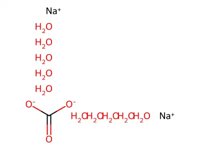 碳酸钠十水合物 structure
