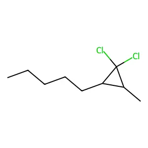 Cyclopropane, 1,1-dichloro-2-methyl-3-pentyl- structure