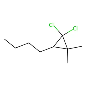 Butane, 1-(2,2-dichloro-3,3-dimethylcyclopropyl)- structure