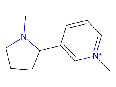 1-甲基-3-(1-甲基-2-吡咯烷基)吡啶鎓 structure