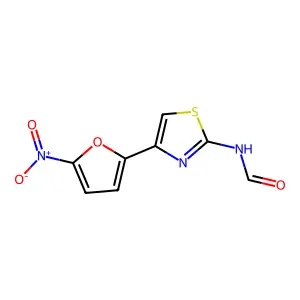 N-(4-(5-Nitro-2-furyl)-2-thiazolyl)formamide structure