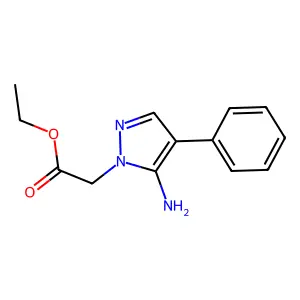 (5-Amino-4-phenyl-pyrazol-1-yl)-acetic acid ethyl ester structure
