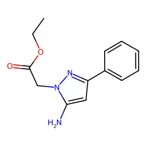 ethyl 2-(5-amino-3-phenyl-1H-pyrazol-1-yl)acetate structure