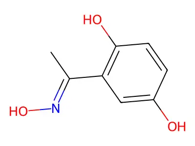2-[1-(Hydroxyimino)ethyl]benzene-1,4-diol structure