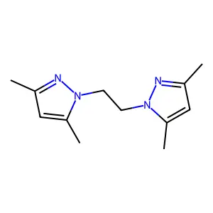 1,2-Bis(3,5-dimethylpyrazol-1-yl)ethane structure
