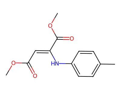 Dimethyl 2-(p-tolylamino)fumarate structure
