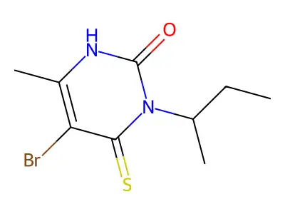 Uracil, 5-bromo-3-sec-butyl-6-methyl-4-thio- structure