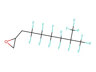 2-[2,2,3,3,4,4,5,5,6,7,7,7-Dodecafluoro-6-(trifluoromethyl)heptyl]oxirane structure