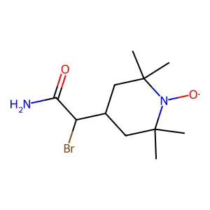 2-bromo-N-(1-hydroxy-2,2,6,6-tetramethylpiperidin-4-yl)acetamide structure
