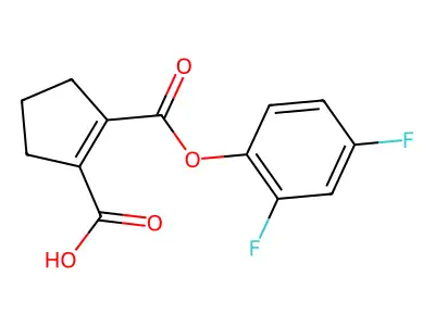 2-(2,4-Difluorophenoxy)carbonylcyclopentene-1-carboxylic acid structure