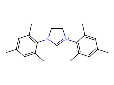 1,3-Bis(2,4,6-trimethylphenyl)-4,5-dihydroimidazol-1-ium structure