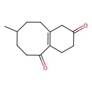 Benzocyclooctene-1,8(2H),(7H)-dione, 3,4,5,6,9,10-hexahydro-4-methyl- structure