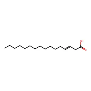 3-十六碳烯酸 structure