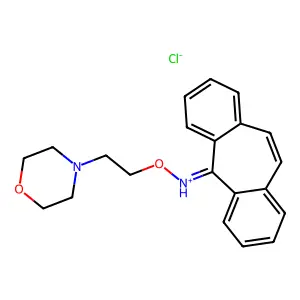 5H-Dibenzo(a,d)cyclohepten-5-one, O-(2-morpholinoethyl)oxime, monohydrochloride structure
