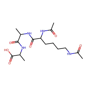 N(alpha), N-(epsilon)-diacetyl-lysyl-alanyl-alanine structure