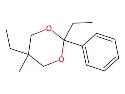 2,5-Diethyl-5-methyl-2-phenyl-1,3-dioxane structure