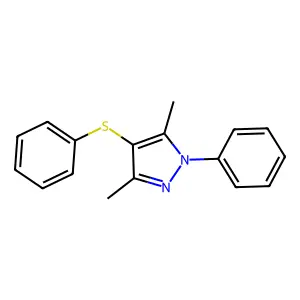 3,5-dimethyl-1-phenyl-4-(phenylthio)-1H-pyrazole structure
