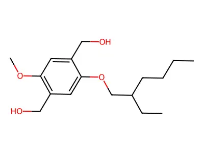 [2-(2-Ethylhexoxy)-4-(hydroxymethyl)-5-methoxyphenyl]methanol structure