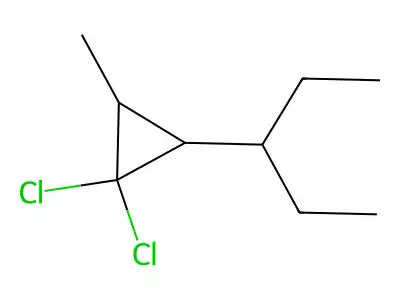 Pentane, 3-(2,2-dichloro-3-methylcyclopropyl)- structure