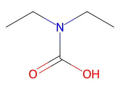 二乙基氨基甲酸 structure
