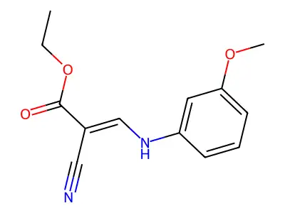 ethyl (E)-2-cyano-3-(3-methoxyanilino)prop-2-enoate structure
