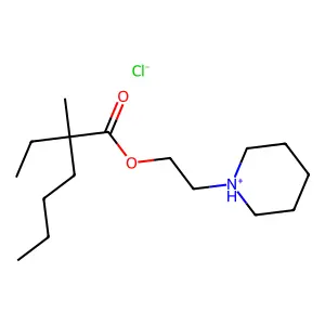 2-(Piperidin-1-yl)ethyl 2-ethyl-2-methylhexanoate--hydrogen chloride (1/1) structure
