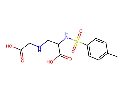 3-(Carboxymethylamino)-2-[(4-methylphenyl)sulfonylamino]propanoic acid structure