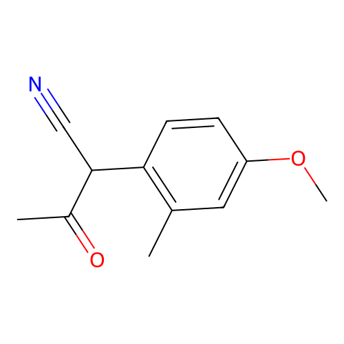 2-(4-Methoxy-2-methylphenyl)-3-oxobutanenitrile structure