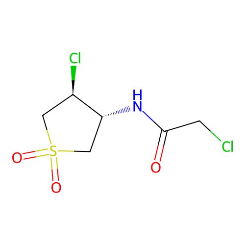 rac-2-chloro-N-[(3R,4S)-4-chloro-1,1-dioxo-1lambda6-thiolan-3-yl]acetamide structure