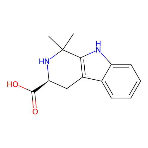 (3S)-1,1-dimethyl-2,3,4,9-tetrahydropyrido[3,4-b]indole-3-carboxylic acid structure