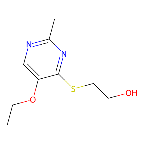Ethanol, 2-[(5-ethoxy-2-methyl-4-pyrimidinyl)thio]- structure