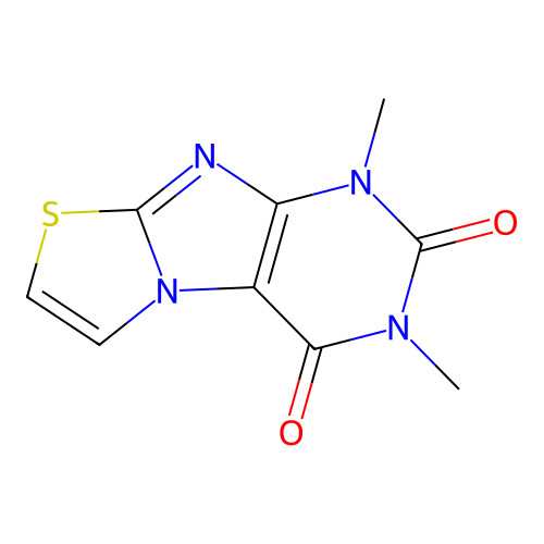 1,3-dimethylthiazolo[2,3-f]purine-2,4(1H,3H)-dione structure