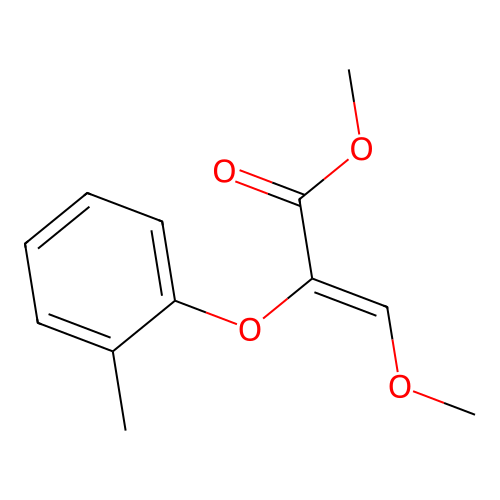 Methyl 3-methoxy-2-(2-methylphenoxy)acrylate structure