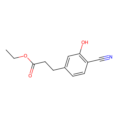 Ethyl 3-(4-cyano-3-hydroxyphenyl)propanoate structure