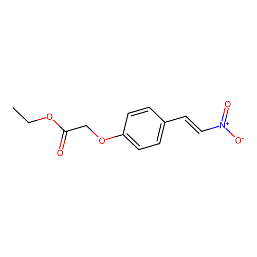 [4-(2-Nitro-vinyl)-phenoxy]-acetic acid ethyl ester structure