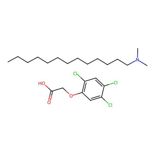 N,N-Dimethyltridecylammonium (2,4,5-trichlorophenoxy)acetate structure