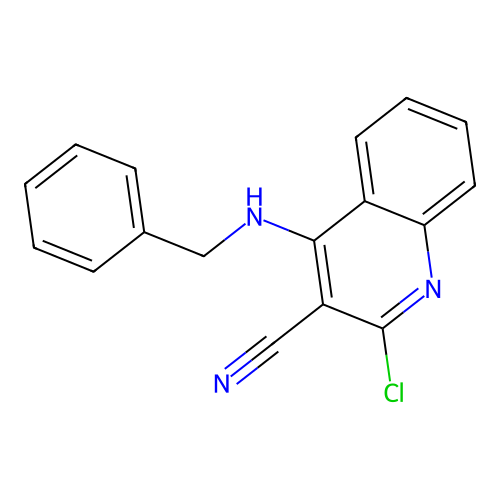 4-(Benzylamino)-2-chloroquinoline-3-carbonitrile structure