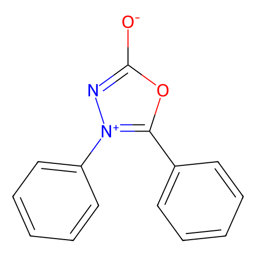 4,5-Diphenyl-1,3,4-oxadiazol-4-ium-2-olate structure