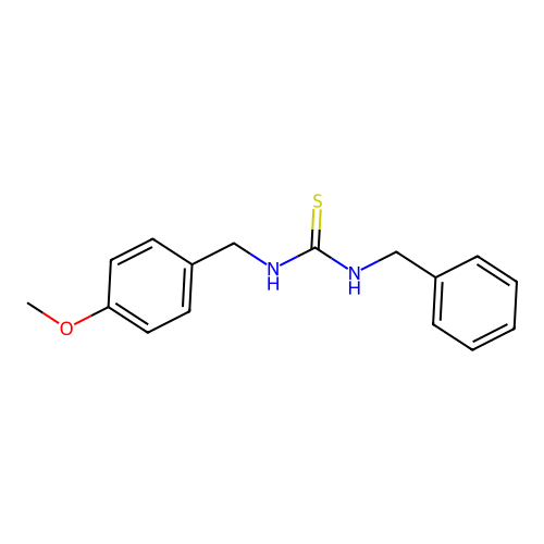 1-Benzyl-3-[(4-methoxyphenyl)methyl]thiourea structure