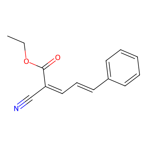 ethyl (2Z,4E)-2-cyano-5-phenylpenta-2,4-dienoate structure