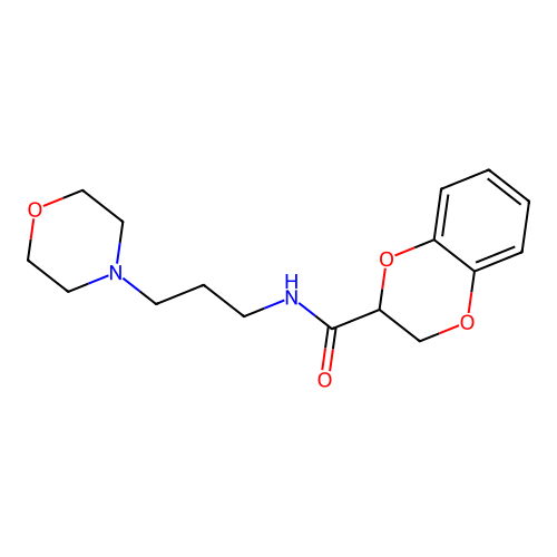 N-[3-(morpholin-4-yl)propyl]-2,3-dihydro-1,4-benzodioxine-2-carboxamide structure