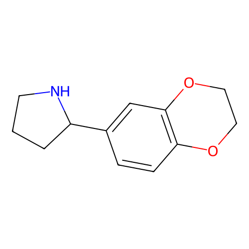 2-(2,3-Dihydro-1,4-benzodioxin-6-yl)pyrrolidine structure