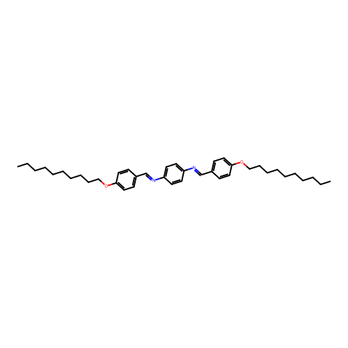 N~1~,N~4~-bis[4-(decyloxy)benzylidene]-1,4-benzenediamine structure