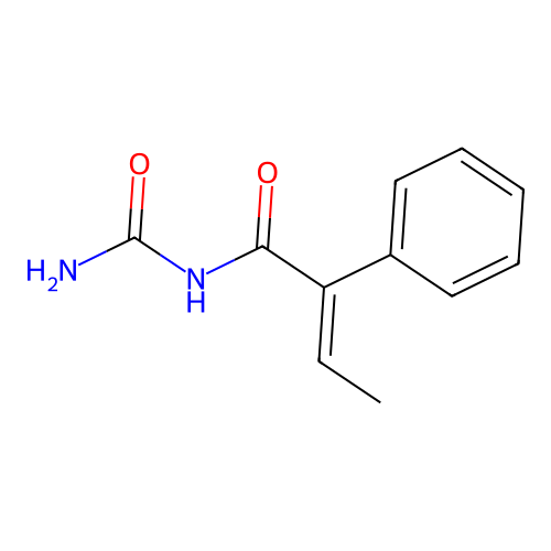 Urea, (2-phenylcrotonoyl)-, (Z)- structure